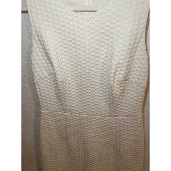 Boden Textured Knitted White Dress Diamond Print Stretch Comfort Dress size 6 - Picture 6 of 6